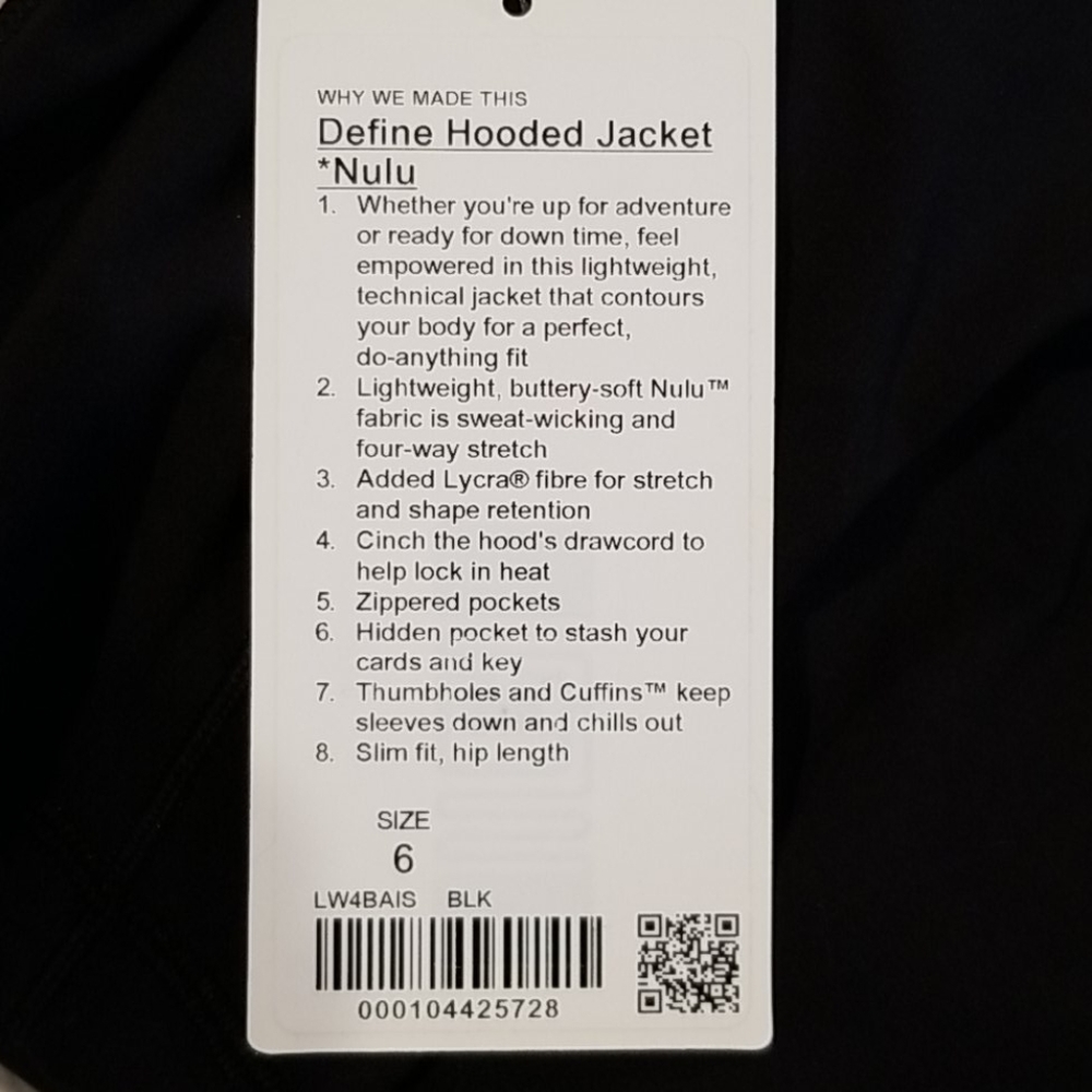Lululemon Define Hooded Jacket  Nulu